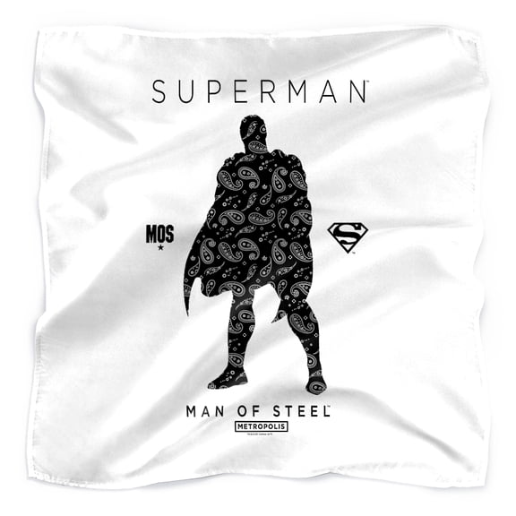 Superman Paisley Sihouette Bandana (21 in x 21 in)