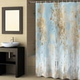 thumbnail image 2 of Fabric Shower Curtain, Trees Plants Forest Impressionist Oil Painting Art Bathroom Curtain with 12 Hooks Waterproof No Bad Odor Machine Washable Bath Curtains for Bathroom, Spa Room, 72"x78", 2 of 6
