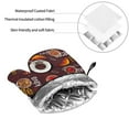 thumbnail image 6 of Daiia A Cup Of Black Coffee On A Saucer Pattern Oven Mitts and Pot Holders 4 pcs Set,High Heat Resistant 500 Degree Extra Thicken Long Kitchen Cotton Oven Glove, 6 of 6