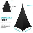 thumbnail image 5 of Speaker Stand Cover, DJ Speaker Stand Tripod Scrim with Carry Bag, Black Cover for Wedding, Stage, 5 of 7