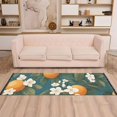 thumbnail image 2 of Yayeee Runner Rug for Bedroom 2'x6' Machine Washable Hallway Non Slip Mat, Green Floral Orange, 2 of 8
