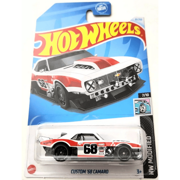 Hot Wheels Custom '68 Camaro 81/250 White HW Modified