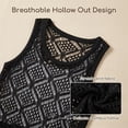 thumbnail image 5 of Women's Sleeveless Openwork Knit Top Lightweight Beach Cover-Up, 5 of 6