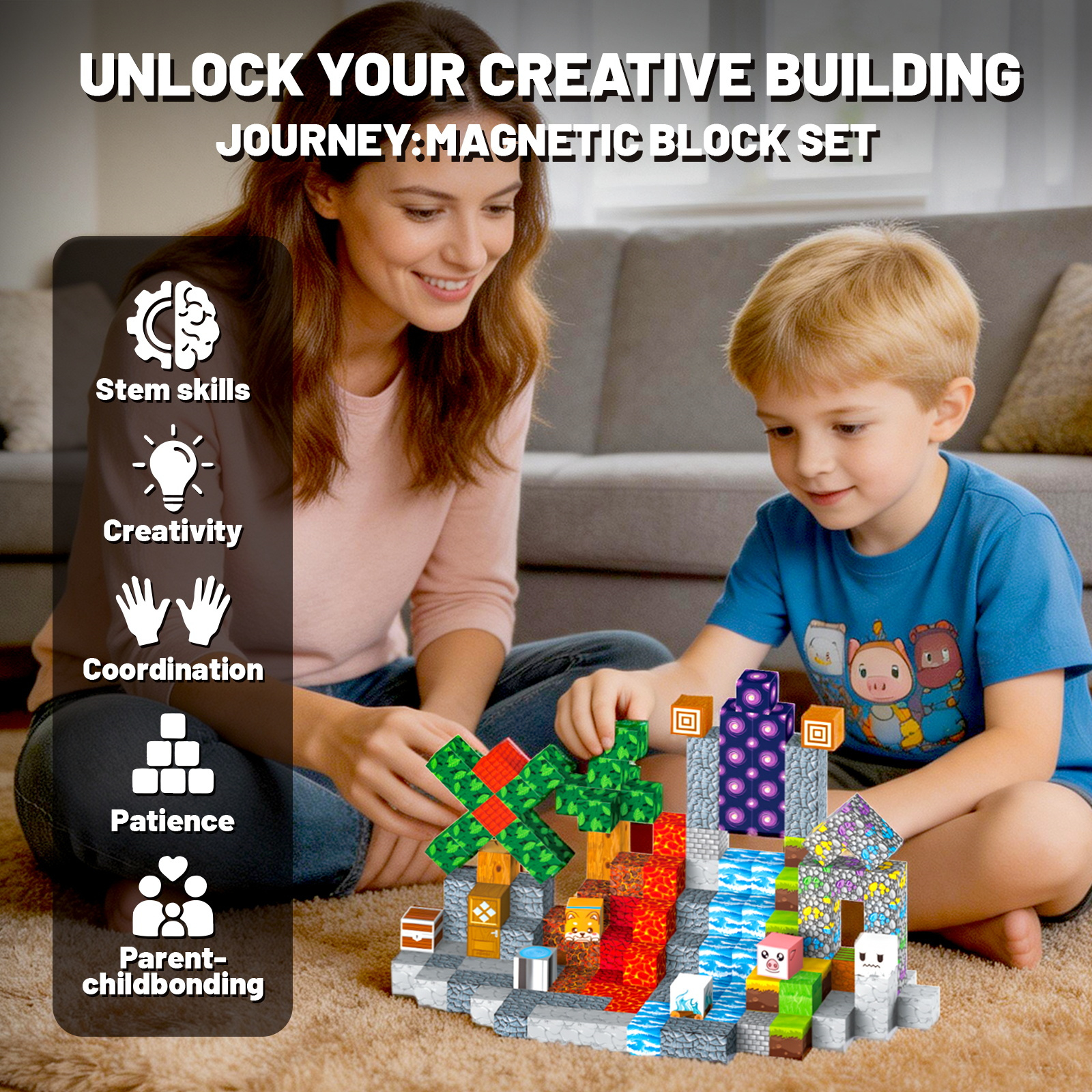 WLBES 200-Piece Magnetic Building Blocks photo 8