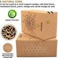 thumbnail image 2 of RDX Yoga Block Cork Set, Non-Slip High-Density Eva Foam, Easy Grip Surface for Stability Strength Training (22.5 x14.5x10.2CM), 2 of 8