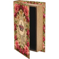 Vintage Decorative Book Storage Box Fake Book Storage Box Book Boxes Flower Leather Table Decoration Shelf Display for Crafting Bookshelf Decor & More Coffee Table Shop Modern 9x6 Inch