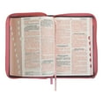 thumbnail image 5 of Biblia Reina Valera 1960 tamaño manual letra grande 12 puntos cubierta tela jean con cinturon de piel rosa con cierre y con índice. Colección Jean., 5 of 12