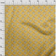 thumbnail image 3 of oneOone Rayon Yellow Fabric Florals Sewing Craft Projects Fabric Prints By Yard 56 Inch Wide, 3 of 4