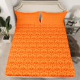 thumbnail image 2 of Feelyou Boho Mandala Damask Bed Sheets, Retro Orange Skeleton King Sheets, 4 Pieces, 2 of 7