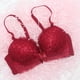 thumbnail image 4 of Conjunto de sujetador francés coreano para niñas, ropa interior fina de encaje, copa 3/4, ajustable, Push Up, talla grande 70-85 AB, blanco, 4 of 5