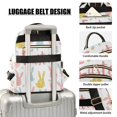 thumbnail image 4 of JIALIOU Mini Backpack Purse for Women Quilted Casual Daypack Small Travel Shoulder Bag, Colorful Bunnies and Eggs, 4 of 7