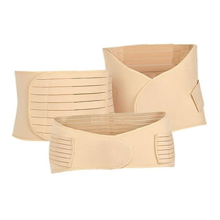 Beige Postpartum Recovery Belly Band Abdominal Shaping Wrap Belt