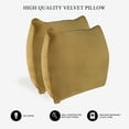 thumbnail image 6 of A1HC 18x18 Inch Square Decorative Velvet Throw Pillow Covers, Set of 2, Irish Coffee – Soft, Luxurious Cushion Covers for Sofa, Bed & Home Decor, 6 of 6