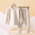 thumbnail image 6 of BXJX Girls Outfit Sets, Crew Neck 2 PC Long Sleeve Casual Pullover Tops and Pants Sets Khaki Size 0-1 T, 6 of 7