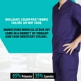 thumbnail image 4 of ACTIVE UNIFORMS Men Scrub Set Medical Scrub Top and Pants (Purple, XX-Large), 4 of 6