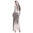 thumbnail image 4 of Sunloudy Disfraz de Cosplay de Halloween para Mujer, Vestido de Novia de Malla de Manga Larga de Longitud Completa con Accesorio de Gargantilla para Niñas, 2 Colores Sunloudy  moda, 4 of 8