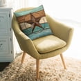 thumbnail image 2 of Throw Pillow Covers 18x18 Inch, Teal Brown Decorative Pillow Cases for Couch Sofa Bed, Country Texas Star Farmhouse Barn Door Wood Cotton Linen Square Home Decor Pillowcases with Hidden Zipper, 2 of 7