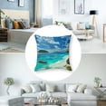 thumbnail image 5 of BANET Tropical Beach Island Throw Pillow Covers, Decorative Pillow Covers Digital Printing Blended Fabric for Couch Sofa Bed Invisible Zipper 12x12in, 5 of 7