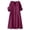 Wine, variant on BUIGTTKLOP Summer Dresses for Women Half Sleeve Knee Length Shorts A Line Pleated Sundresses