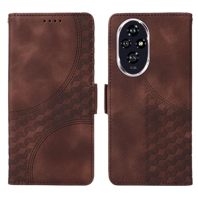 Funda GANGXUN para Honor 200 con diseño acolchado elegante, cuero PU, protección total y ajuste preciso