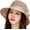 Khaki, variant on CoCopeaunts Sun Straw Hat for Women Stylish UV Protection Straw Fishermen Hats Cute Bow Wide Brim Pakable Beach Travel Commute Vacation