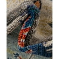thumbnail image 3 of Unique Loom Vivid Collection Area Rug - Gary (9' 10" Square Ivory Gray Blue/Light Blue), 3 of 6