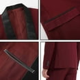 thumbnail image 3 of Men's Shawl Lapel Suit with Black Jacquard Tie Slim Fit Tuxedo Blazer Vest Pants for Wedding Dinner Prom, 3 of 5