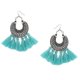 thumbnail image 2 of Pendientes cortos con borlas y ganchos de pescado para mujer, diseño sencillo Azul, 2 of 7