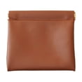 thumbnail image 3 of OEFNTAC Brown Faux Leather Cosmetic Bag Waterproof Zipper Free Auto Closing Stylish Travel Makeup Pouch for Women Handbag Mini Accessory Storage Portable Organizer, 3 of 9