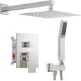 thumbnail image 5 of Brushed Gold Shower System   Ceiling Mount Shower Set Wall Mount Rainfall Showerhead with Handheld Functions -Pressure Spray  Dual Rain Shower Faucet Set with Valve Complete, 5 of 6