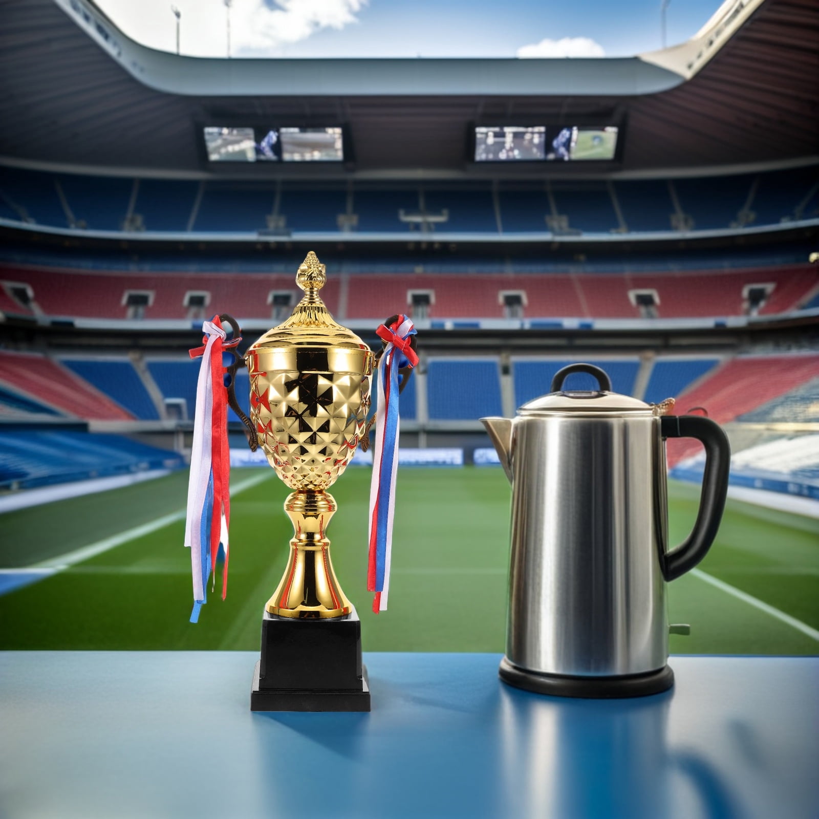 Metal Trophy Cup Award for Soccer Basketball Sports Competitions, Championship Ceremony, Celebration, and Party Game Favor