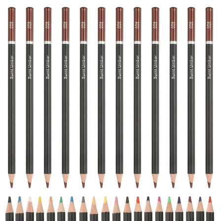 Brown Color Drawing Pencils for Adult Coloring Books, 12 Pcs