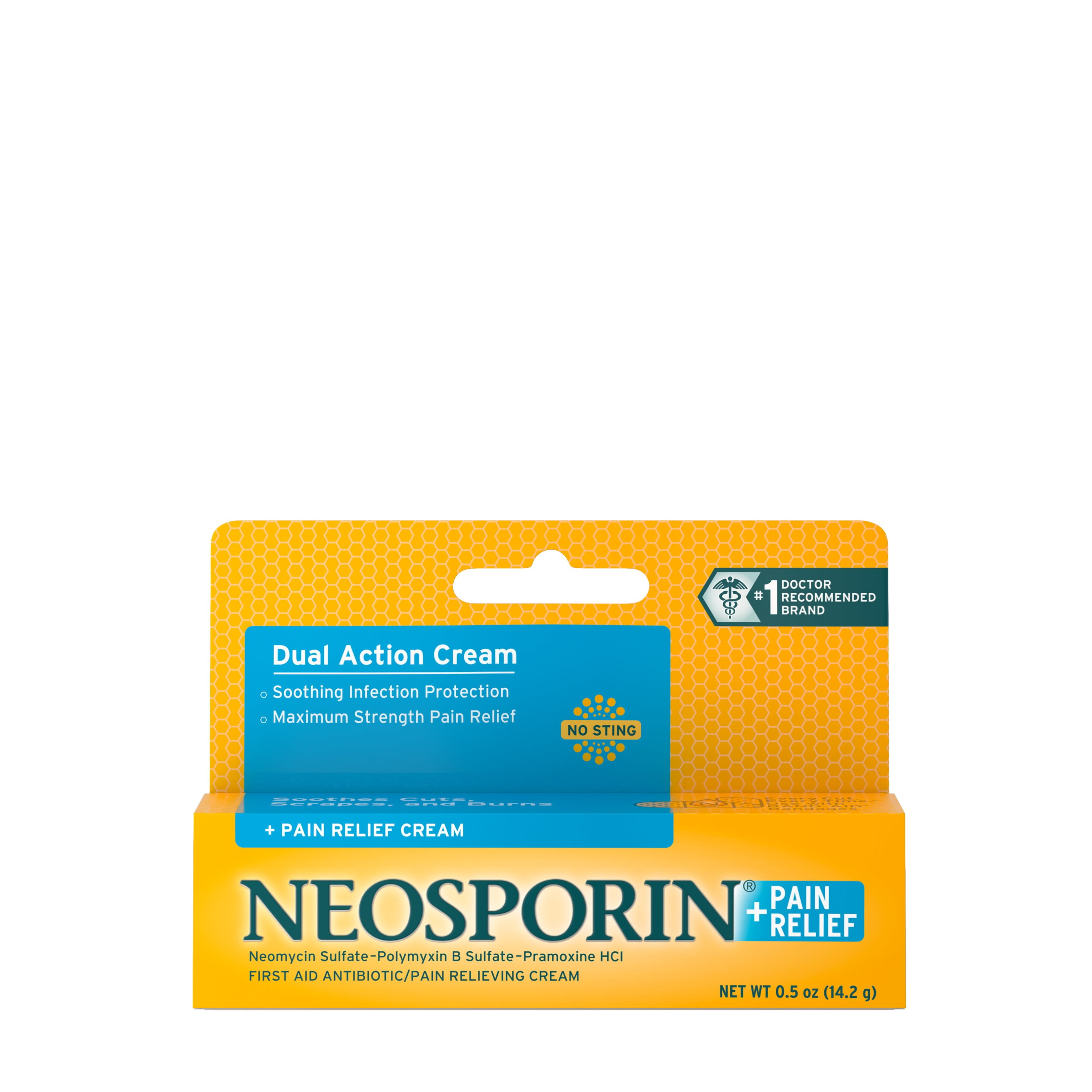Neosporin + Pain Relief Dual Action First Aid Antibiotic Cream,.5 oz