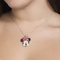 thumbnail image 3 of Disney Minnie Mouse Necklace and Stud Earrings for Women Official License, Fashion Jewelry Set with Red Chain and Enamel, 3 of 5