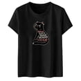 thumbnail image 5 of TSADFHJI Womens Winter Tops Plus Size Cat Print T Shirt L Grey, 5 of 5