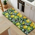thumbnail image 5 of Yellow Lemon Flowers Black Pattern Kitchen Rug Mat,Kitchen Runner Rugs Non Skid Washable,Decorative Kitchen Floor Mats for Kitchen,Sink,Laundry,17"x47.2", 5 of 7