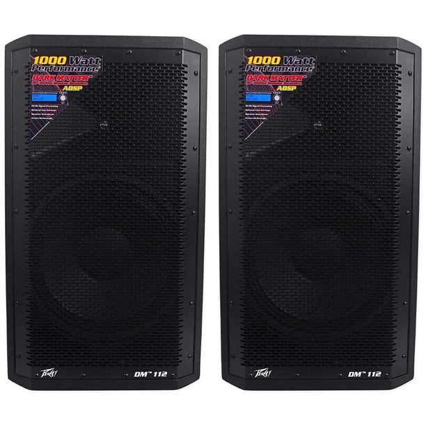 2 Peavey DM112 Dark Matter Powered PA Speaker (500 Watts,
