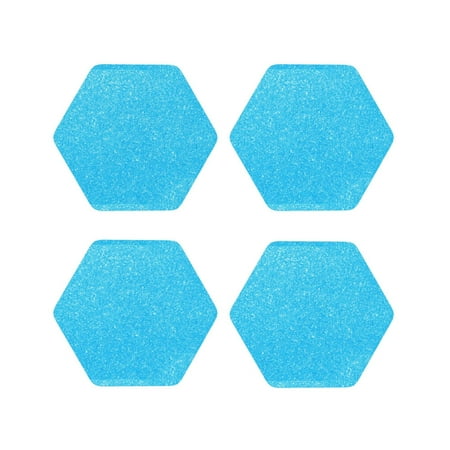 

Tideii Sky Blue Glitter for Leather Coasters 4 Pieces Anti-fouling and Anti-scalding Decorative Coasters Suitable for Restaurants Kitchens Coffee Shops-Hexagon