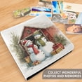 thumbnail image 5 of PU Leather Photo Album with Self-Adhesive Pages Scrapbook DIY Picture Holds 20+ Sheets Watercolor Clipart Snowmen, 5 of 9