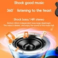 thumbnail image 3 of Wireless Induction Audio Bluetooth Speaker, Bluetooth Audio Power Bracket, 5 in1 Phone Holder Emergency Rechargeable (1500mAh) with Colorful Ambient Light for Tablet iPhone Android (Black), 3 of 6