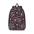 thumbnail image 2 of Rocae Snakes And Snake Fruit for Durable Canvas Backpack Leisure Large Bag Travel Rucksack Multi-function Backpack Small, 2 of 8