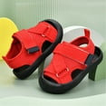 thumbnail image 2 of LNMQLPDBS Baby Summer Sandals Open-Toe Outdoor Casual Summer Breathable Lightweight Shoes with Mesh Non-Slip Shoes for Boys and Girls 9-30 Months Unisex Baby Boys Girls Flat Sandals Red 2.5-3 Years, 2 of 6