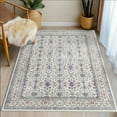 thumbnail image 5 of Area Rug 4’ x 6’, Bohemia Vintage Eclectic Floral Pastel Area Rugs, Non Slip Rug Low Pile for Bedroom, Living Room, Dining Room, Office, 5 of 8