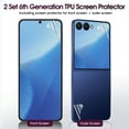 thumbnail image 3 of 2 Sets Screen Protector for Samsung Galaxy Z Flip 5, (2 Main Screen and 2 Front Screen) Premium Folding TPU Soft Protective Film, Full Coverage for Galaxy Z Flip5,HD Clear Scratch Resistant, 3 of 9