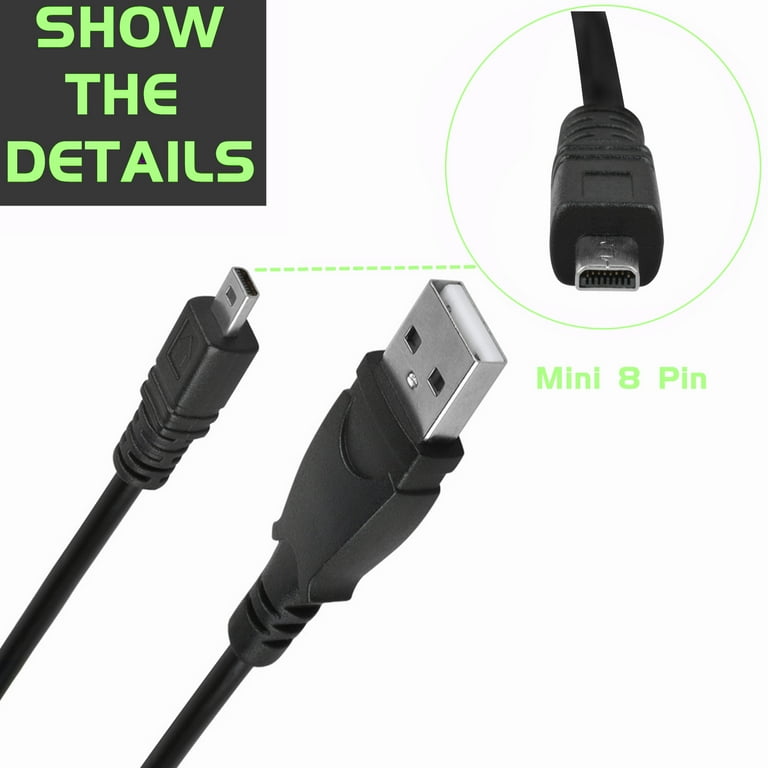 CJP-Geek 3.3ft USB Mini-8pin Data SYNC Cable Cord Compatible for HP CAMERA  Photosmart CW450/a/t CB350/t SB360/t 