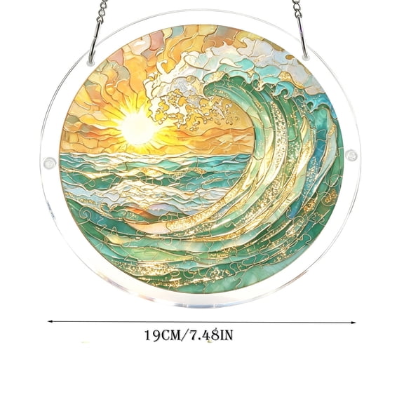 HOARBOEG Acrylic Puzzle DIY Suncatcher Kit for Adults - 83-Piece Colorful Sun Catcher Window Hanging Decor, Creative Craft Gift for Women Mom Friends, Home Garden Decoration Puzzle Activity