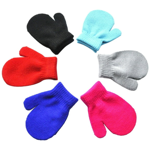 jovati Baby Mittens Winter 6Pairs Infant Baby Cute Knit Mittens Hot Girls Boys Of Winter Warm Gloves