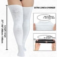 thumbnail image 4 of Womens Plus Size Thigh High Socks Thick Thighs Extra Long Knitted Over the Knee Thigh High Stockings Leg Warmers, 4 of 7