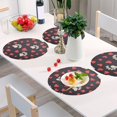 thumbnail image 5 of Paw Claws with Hearts Black Round Placemats Plate Mats 15 Inch Non-Slip Heat Resistant Washable PVC Set Indoor for Kitchen Dining Table 6PCs, 5 of 6