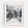 thumbnail image 2 of Snowy Central Park 01 B&W - Manhattan New York Photography Winter Black and White Snow Nature Scenic Landscape Unframed Wall Art Print 36 x 48 inches, 2 of 13